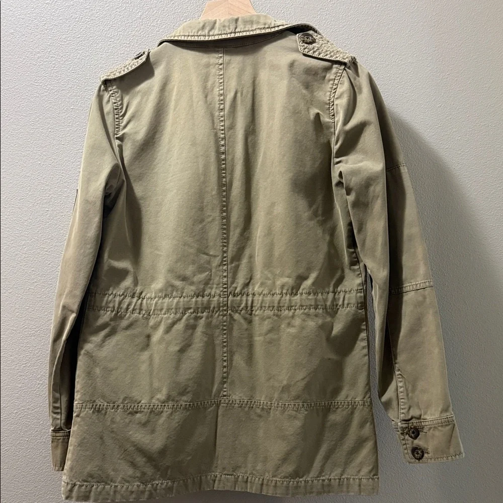 Banana Republic Khaki Green Utility Jacket; XS, Like New - Picture 9 of 9